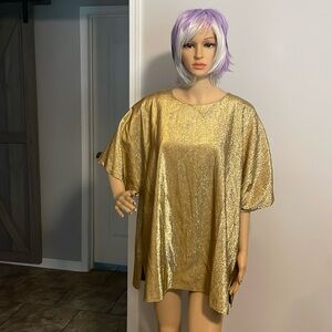 A.C. Sport Vintage Gold Metallic Top Made in The USA 🇺🇸Size 24